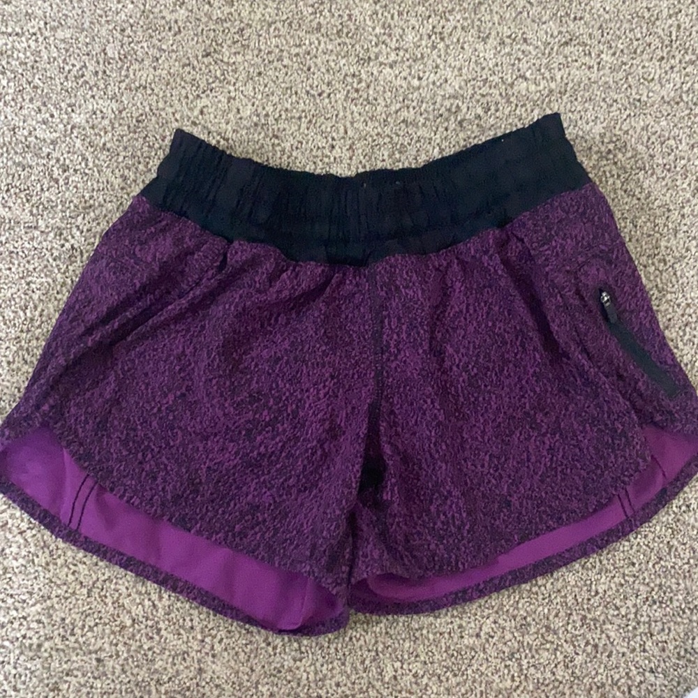Lululemon purple running shorts